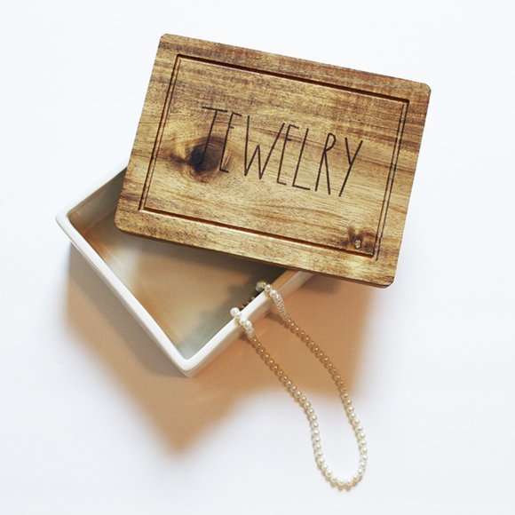 Rae Dunn Other - Rae Dunn Rustic wood and ceramic jewelry box